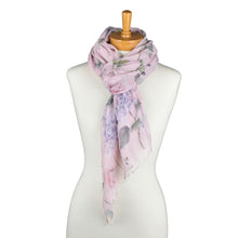 Load image into Gallery viewer, THSS2806: Pink: Hydrangea Garden Scarf
