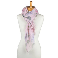Load image into Gallery viewer, THSS2806: Pink: Hydrangea Garden Scarf
