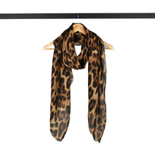 Load image into Gallery viewer, THSS2807: Tan: Leopard Print Scarf
