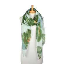 Load image into Gallery viewer, THSS2811: Green: Peony Floral Scarf
