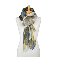 Load image into Gallery viewer, THSS2812: Brown: Peony Floral Scarf
