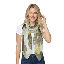 Load image into Gallery viewer, THSS2812: Brown: Peony Floral Scarf
