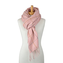 Load image into Gallery viewer, THSS2814: Winter Pink: Grid Check Scarf
