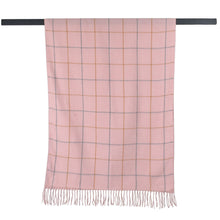 Load image into Gallery viewer, THSS2814: Winter Pink: Grid Check Scarf

