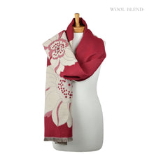 Load image into Gallery viewer, THSS2816: Red: Reversible Floral Scarf
