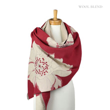 Load image into Gallery viewer, THSS2816: Red: Reversible Floral Scarf
