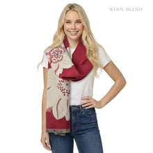 Load image into Gallery viewer, THSS2816: Red: Reversible Floral Scarf
