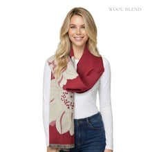 Load image into Gallery viewer, THSS2816: Red: Reversible Floral Scarf
