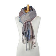 Load image into Gallery viewer, THSS2821: Dusty Blue: Autumn Checkered Scarf
