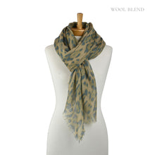 Load image into Gallery viewer, THSS2827: Khaki: Leopard Scarf
