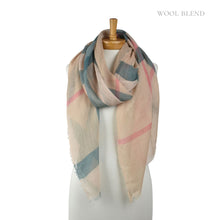 Load image into Gallery viewer, THSS2828: Brown: Large Check Scarf
