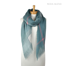 Load image into Gallery viewer, THSS2829: Green: Large Check Scarf
