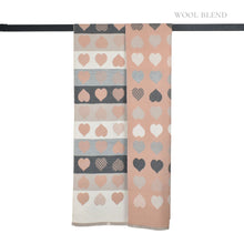 Load image into Gallery viewer, THSS2833: Blush: Reversible Block SweetHearts Scarf

