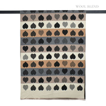 Load image into Gallery viewer, THSS2834: Black: Reversible Block SweetHearts Scarf
