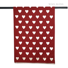 Load image into Gallery viewer, THSS2836: Ruby: Reversible Hearts Scarf
