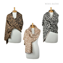Load image into Gallery viewer, THSS2840: Tan: Reversible Leopard Luxe Scarf
