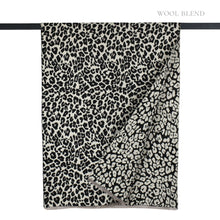 Load image into Gallery viewer, THSS2841: Black: Reversible Leopard Luxe Scarf
