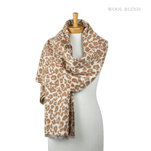 Load image into Gallery viewer, THSS2842: Camel: Reversible Leopard Luxe Scarf
