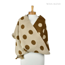 Load image into Gallery viewer, THSS2847: Camel Beige: Reversible Polka Dot Scarf
