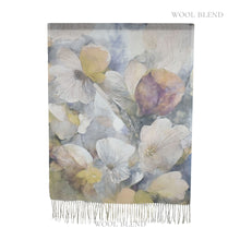 Load image into Gallery viewer, THSS2850: Brown: Gardenia Watercolour Scarf
