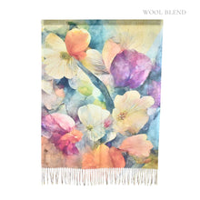 Load image into Gallery viewer, THSS2852: Multicolour: Gardenia Watercolour Scarf
