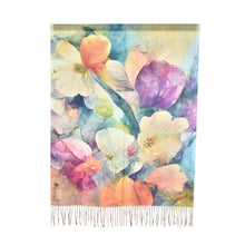 Load image into Gallery viewer, THSS2852V: Multicolour: Gardenia Watercolour Scarf
