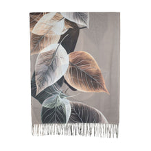 Load image into Gallery viewer, THSS2853: Brown: Leaf Art Scarf
