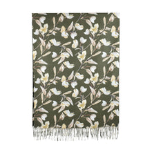 Load image into Gallery viewer, THSS2855: Olive Green: Magnolia Garden Scarf
