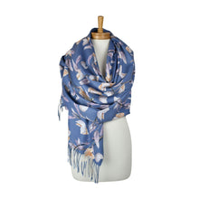 Load image into Gallery viewer, THSS2857: Cobalt Blue: Magnolia Garden Scarf
