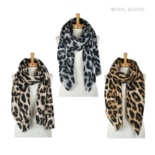 Load image into Gallery viewer, THSS2860: Brown: Lux Leopard Scarf
