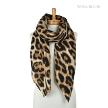 Load image into Gallery viewer, THSS2860: Brown: Lux Leopard Scarf
