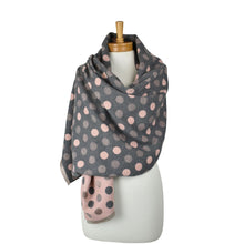 Load image into Gallery viewer, THSS2865: Pink: Reversible Multi Polka Dots Scarf

