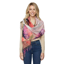 Load image into Gallery viewer, THSS2868: Pink: Watercolour Flower Scarf
