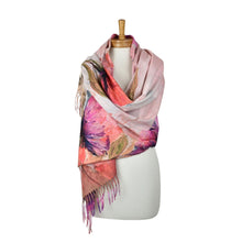 Load image into Gallery viewer, THSS2868: Pink: Watercolour Flower Scarf
