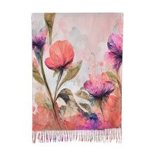 Load image into Gallery viewer, THSS2868: Pink: Watercolour Flower Scarf
