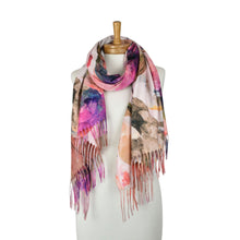 Load image into Gallery viewer, THSS2868: Pink: Watercolour Flower Scarf
