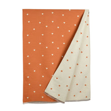 Load image into Gallery viewer, THSS2875: Orange: Reversible Petite Hearts Scarf
