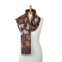 Load image into Gallery viewer, THSS2876: Camel: Reversible Multi Gingko Scarf
