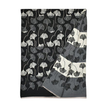 Load image into Gallery viewer, THSS2878: Black: Reversible Multi Gingko Scarf
