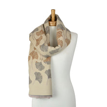 Load image into Gallery viewer, THSS2879: Brown: Reversible Multi Gingko Scarf
