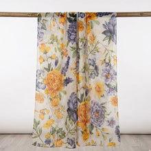 Load image into Gallery viewer, THSS2883: Milk White: Peony Rose Garden Scarf
