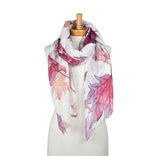 Load image into Gallery viewer, THSS2888: Purple: Autumn Maple Leaf Scarf
