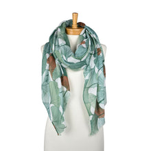 Load image into Gallery viewer, THSS2893: Green: Ginkgo Leaf Scarf
