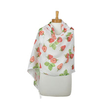 Load image into Gallery viewer, THSS2901: White: Strawberry Scarf
