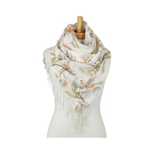 Load image into Gallery viewer, THSS2905: Ivory: Magnolia Blossoms Scarf
