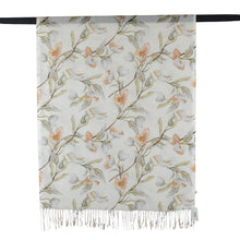 Load image into Gallery viewer, THSS2905: Ivory: Magnolia Blossoms Scarf
