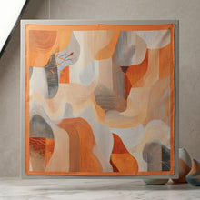 Load image into Gallery viewer, THSS2909: Orange: Mountain Abstract Square Scarf

