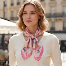 Load image into Gallery viewer, THSS2911: Pink: Dachshund Party Square Scarf
