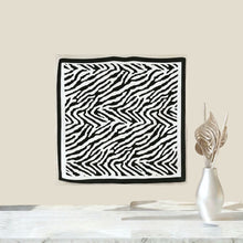 Load image into Gallery viewer, THSS2912: White: Zebra Print Square Scarf
