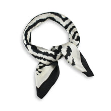 Load image into Gallery viewer, THSS2912: White: Zebra Print Square Scarf
